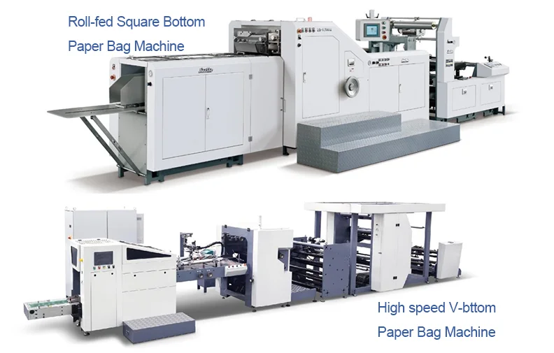 Square Bottom or V Bottom Paper Bag Machine