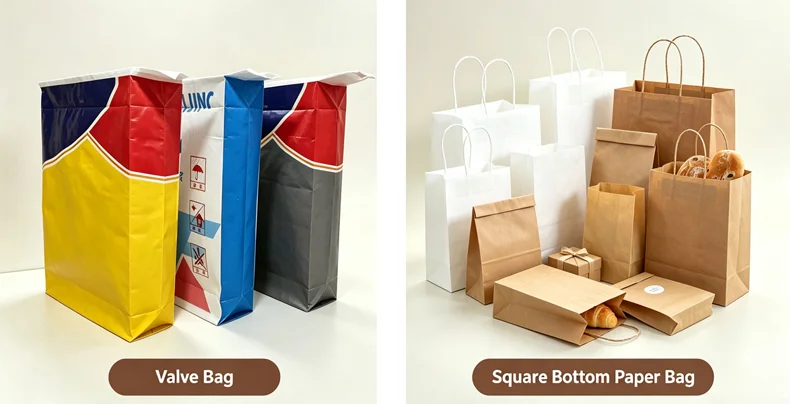 Valve Bag vs Square Bottom Paper Bag